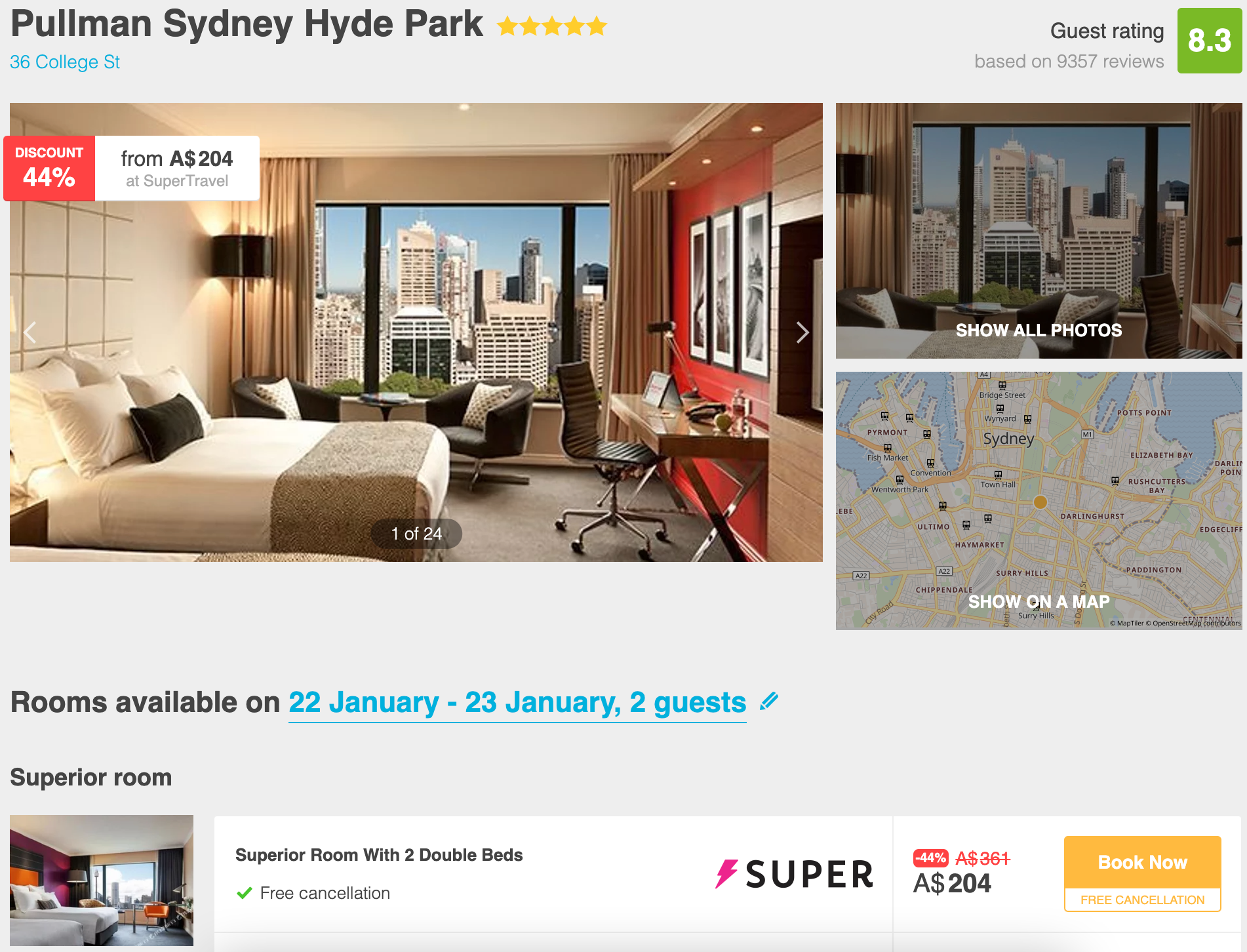 Pullman Sydney Hyde Park